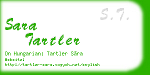 sara tartler business card